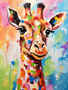 Verspielte Giraffe Kinderzimmer