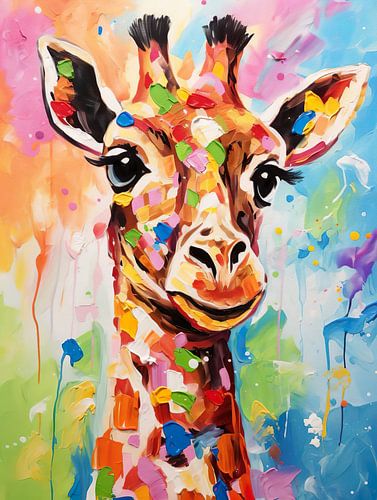 Verspielte Giraffe Kinderzimmer