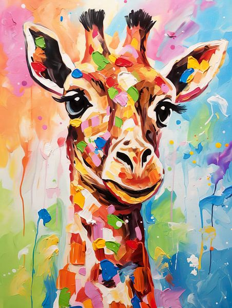 Verspielte Giraffe Kinderzimmer von PixelPrestige