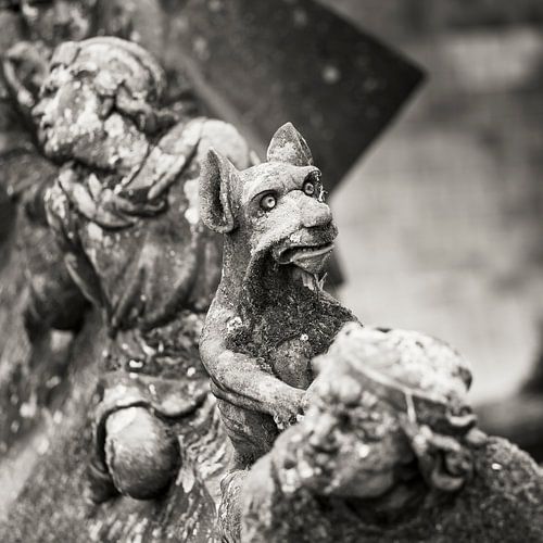 The air arch statues or spouts of St. John's Cathedral in 's-Hertogenbosch,