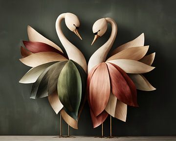 Swan Couple by Jacky