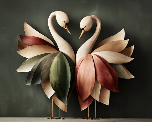 Swan Couple by Jacky