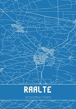 Blauwdruk | Landkaart | Raalte (Overijssel) van Rezona