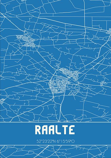 Blueprint | Map | Raalte (Overijssel) by Prints of Place