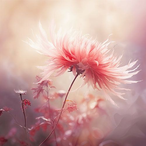 Dream Brush: An Enchanted Field of Flowers in Softe Focus