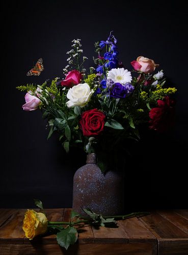 still life with butterfly