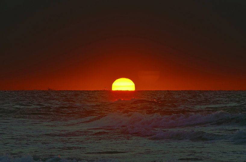 Zonsondergang op Ameland van Ron van der Meer
