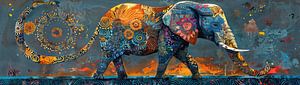 Elefant Mandala Kunst | Elefant Esprit in Farben