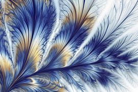 Abstract Blue Pattern - When Paint Decides to Think for Itself van PixelMint.