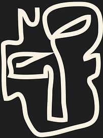 Abstract Line Face Art by Thing Design