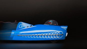 blauwe racewagen  - 1171