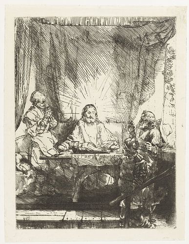 Le Christ dans Emmaüs : vue d'ensemble, Rembrandt van Rijn