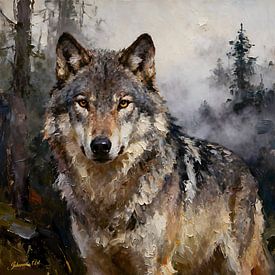 Wildlife - Untamed Grace - Wolf 3 by Johannas Art Creations