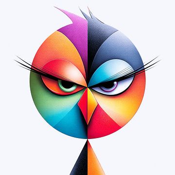 Aria van Prisma | Abstract Vogel Portret van Karina Brouwer