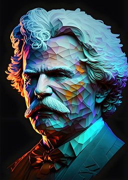 Mark Twain Pop Art van WpapArtist WPAP Artist