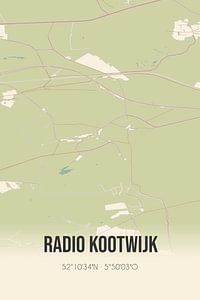 Vintage landkaart van Radio Kootwijk (Gelderland) van Rezona