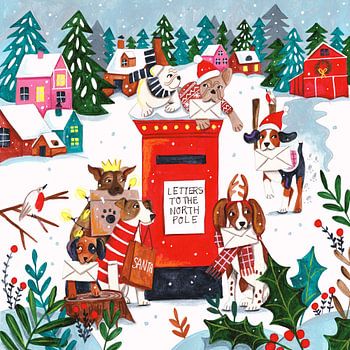 Hunde in der Winterlandschaft