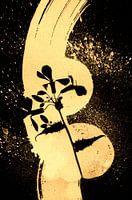 Golden abstract flower