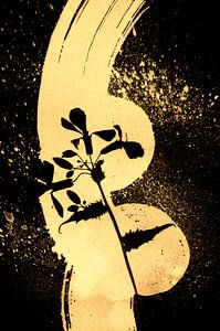 Gouden abstracte bloem