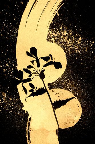 Gouden abstracte bloem