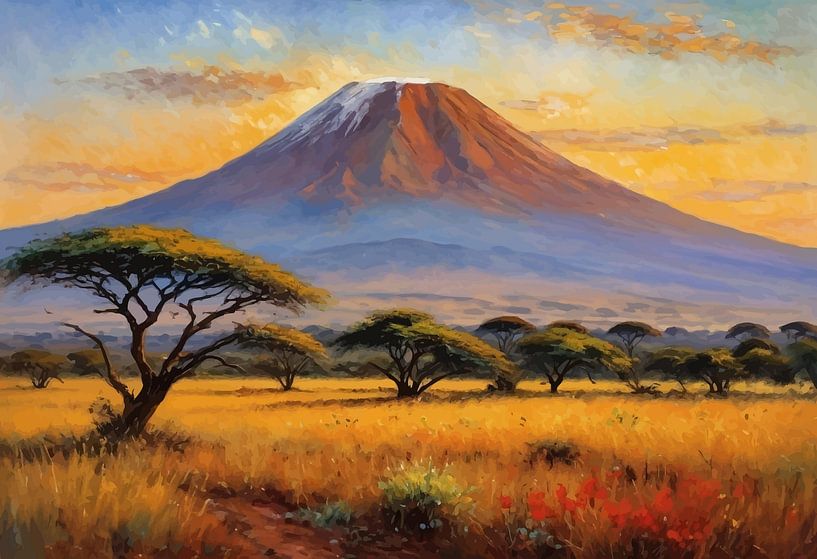 Mount Kilimanjaro Sunset Landscape by MIROKKU