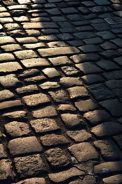 Cobbles of a street by Heiko Kueverling