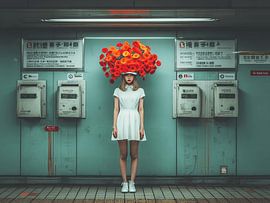 Blumen in ihrem Haar von Karina Brouwer