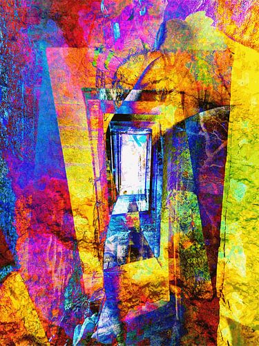 Modern, Abstract Digitaal Kunstwerk - The Only Way Out Is Through (Part 1)