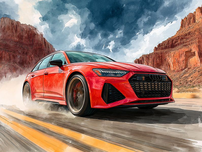 Kinoroter Audi RS6 von PixelPrestige