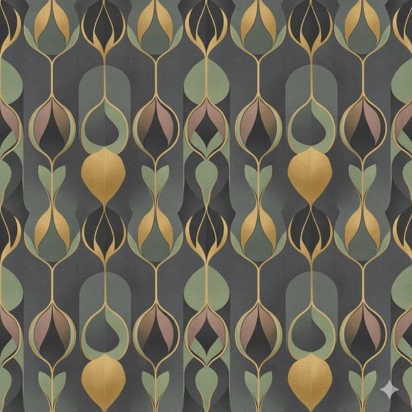 Nahtloses Muster Retro Geometrisch - Modern Abstrakt Tapete &amp; Textil von Ruliyreed