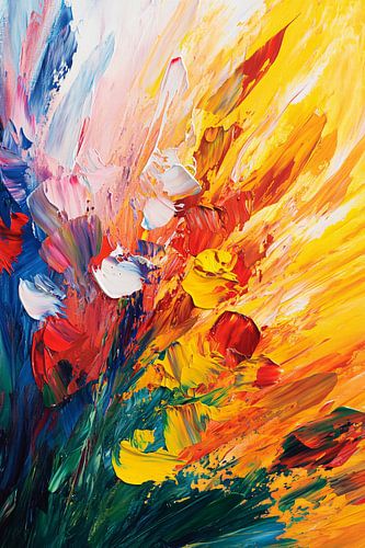 Kleurrijke explosie van bloemen