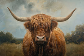 Schottischer Highlander von Blickfänger Gemälde