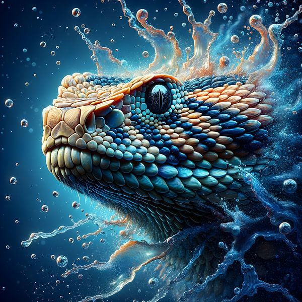 Fascinant lézard - écailles détaillées et effets aquatiques par ARTWERX