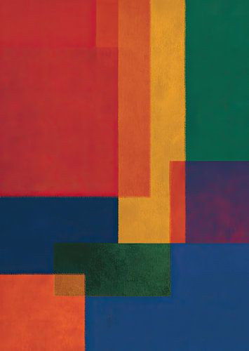 Abstracte kleurlagen in primaire tinten