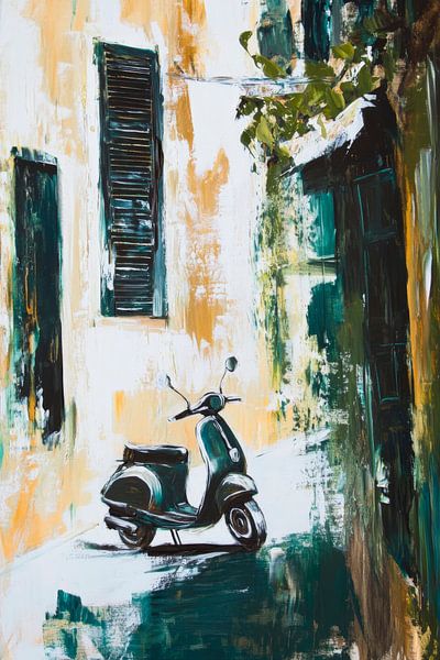Ruelle Scooter par Poster Art Shop