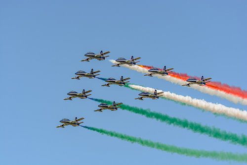 Frecce Tricolori in actie tijdens AIR14.