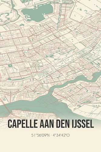 Alte Landkarte von Capelle aan den IJssel (Südholland)