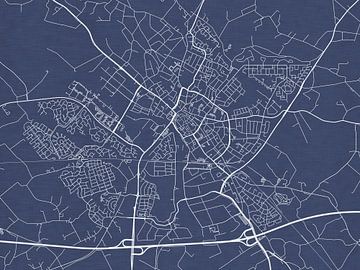 Kaart van Doetinchem in Royaal Blauw van Map Art Studio