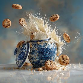 Delft Blue Jar and Cookies and Cream 4 by Studio Ypie