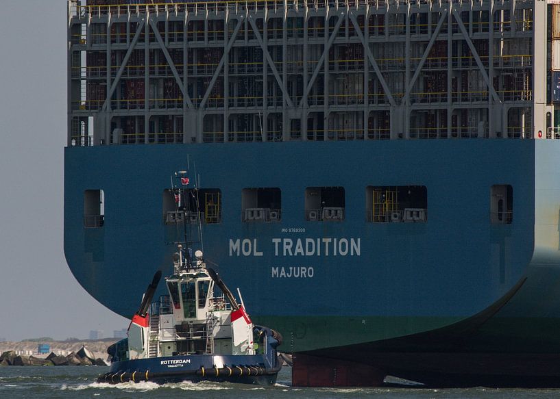 Schlepper Rotterdam am Heck in Aktion von scheepskijkerhavenfotografie
