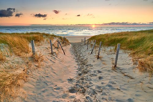 Sonnenuntergang am Strand Eingang