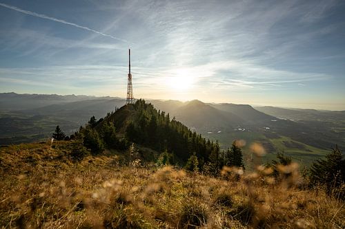Zonsondergang bij de bewaker van de Allgäu (Grünten)