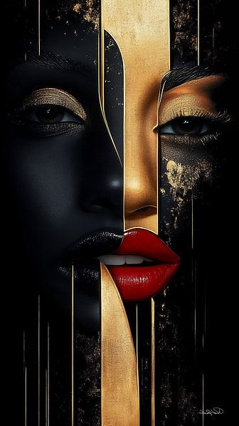 gold - schwarz - rot von Gelissen Artworks