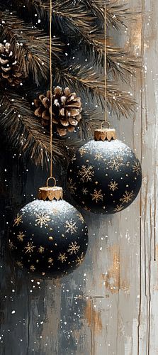 Décoration de Noël enneigée