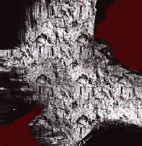 Modern abstrakt schwarz rot weiß- Freiheit, Kraft und Eleganz  - moderne abstrakte Malerei
