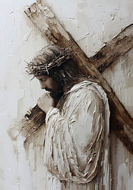Jésus en croix avec une couronne d'airain sur MNS Designs