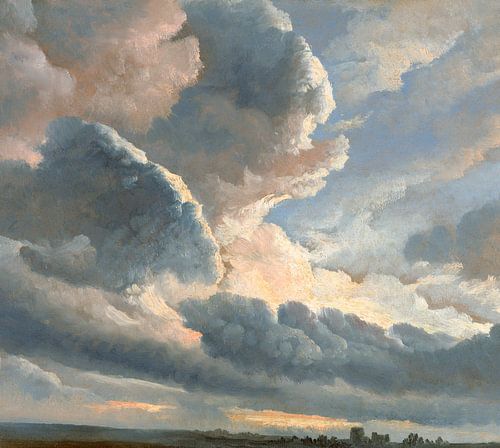 Study of Clouds with a Sunset near Rome, Simon Alexandre Clément Denis