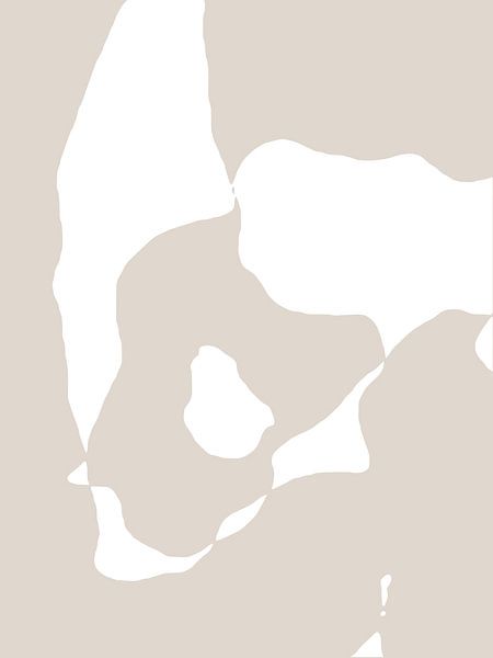 Shapes 1 | Neutral &amp; White Abstract Minimalism by Menega Sabidussi