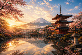 Japanese garden near Mount Fuji by MNS Designs