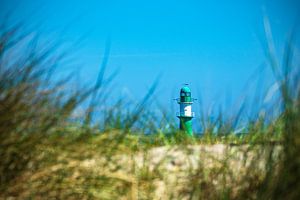 Blick auf Molenturm und Düne in Warnemünde